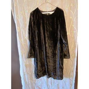 Marie Oliver Lexi Black Suede Long Sleeve Dress